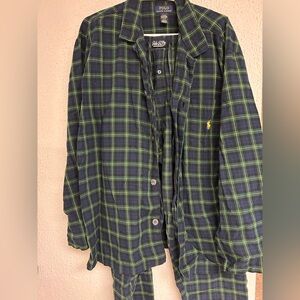 Polo by Ralph Lauren Plaid Pajama Set - Navy and Green Men’s Large